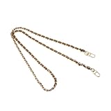 Schulterriemen mit Schnalle,goldfarben,kaffeebraun,120 cm lang, Gold Chain Coffee, 120 cm Länge