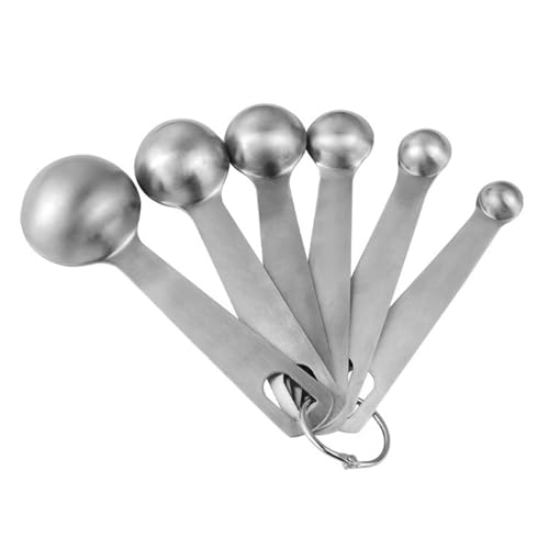 Snorvixre Juego de cucharas medidoras de acero inoxidable con marcas claras para posos de café, especias y bebidas en polvo de cocina