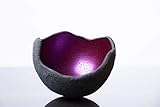  Lichtschale violett - S (15cm) - Beton schwarz - grau  Unikat handmade  Geburtstagsgeschenk  Einzigartiges Geschenk  Deko  Weihnachtsgeschenk