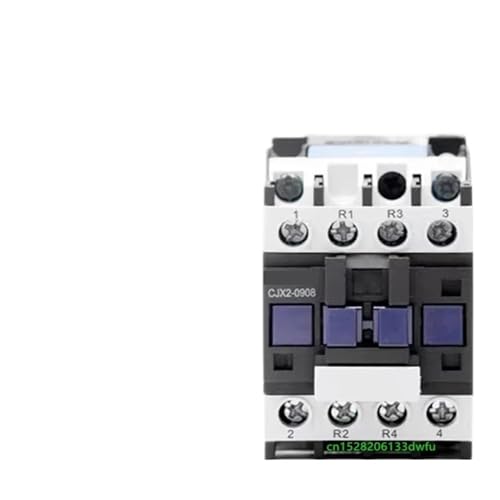 Contacteur CJX2-0908 9A 2NO 2NC bobine 380V triphasé pour montage sur rail DIN