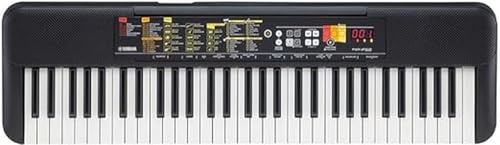 Yamaha PSR-F52 - Teclado digital portátil y compacto con 61 teclas, 144 voces de instrumentos y 158 estilos de acompañamiento, color negro