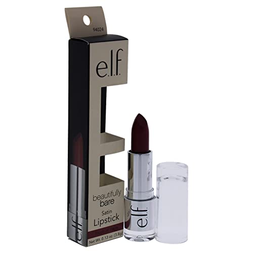 E.l.f. Beautifully Bare Satin Lipstick - Touch Of Berry Women Lipstick 0.13 Oz #TOP3