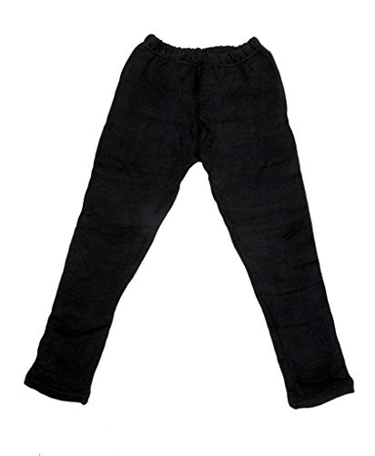 Image of IndiWeaves Girls Combo Pack of Wollen Warm Solid and Printed Leggings for Winters (Black,Black,4-5 Years) Pack of 2