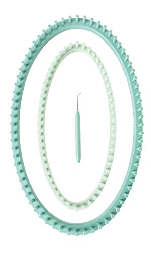 Leisure Arts - Ultimate Oval Loom Knitting Set | Pattern Book with 7 Easy to Follow Patterns | Oval Looms in 2 Sizes with Stitching Tool
