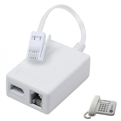 Microfiltre ADSL et répartiteur de prise BT vers RJ11 – Filtre ADSL sans bruit pour téléphone haut débit BT Sky, modem fixe, télécopieur, fonctionne...