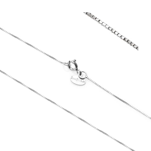 Louis Ciocchetti dal 1887 - Cadena de plata 925 fina, fina, collar mujer, hombre, cadena veneciana, ideal para colgantes, fabricado en Italia, 45 cm, Plata, No es una piedra preciosa