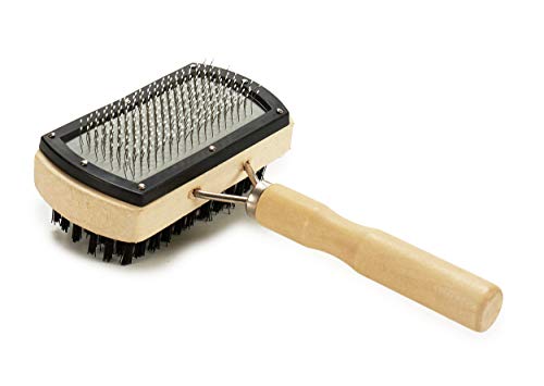 TIERBÜRSTE 17cm doppelseitig Fellbürste Fellpflege Hundebürste Katzenbürste Bürste Tierkamm Kamm Katze Hund 23 Cover