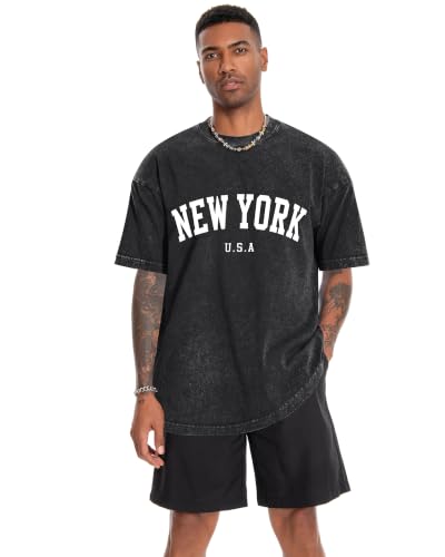 Image of Oversized Tshirts for Men Short Sleeve Vintage Washed Basic Loose Tees 2026