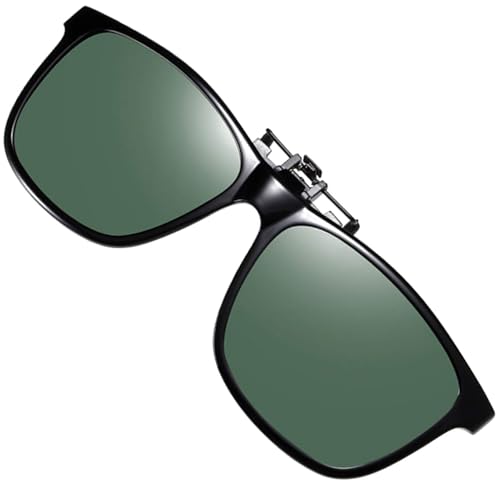 Image of Polarized Clip-on Sunglasses Anti-Glare UV Protection Driving Sun Glasses Over Prescription Glasses