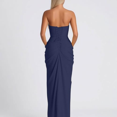 Robe de soirée épaules dénudées masquant les imperfections