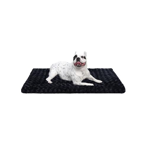 Exsnugy Washable Dog Bed Mat Medium Size Fluffy Pet Crate Pad 30x19