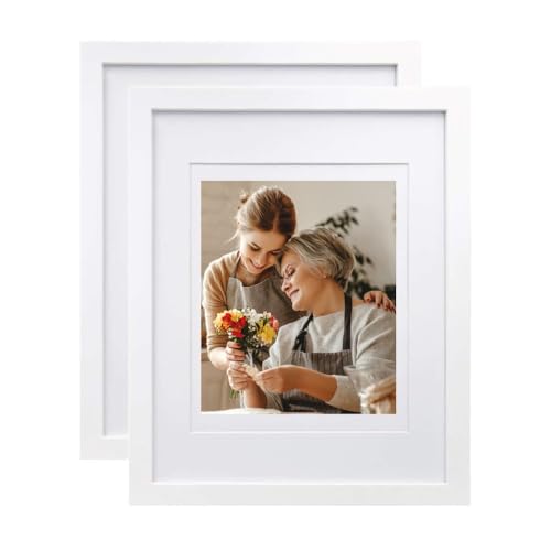 FTXanty 2 Piezas Marco de Madera Pequeño 15x10cm Blanco Marco de Fotos Natural Marco para Madera Simplificación con Gancho para Foto de la Pared de Mesa de Visualización