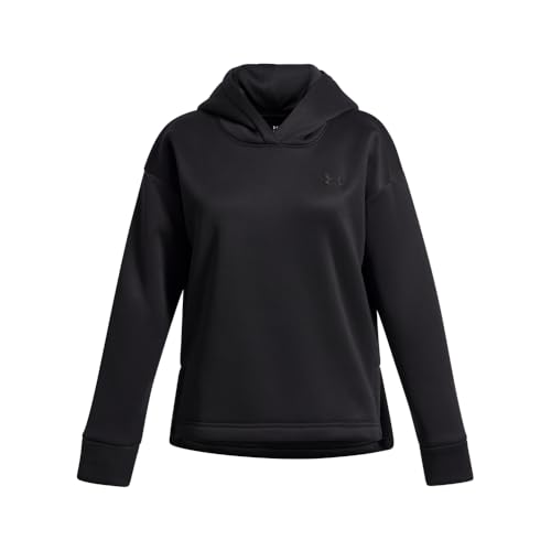 Under Armour Girls' Armour Fleece Hoodie, (001) Black / / Black, Medium