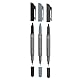 Marabu Graphix Permanent Marker Set in 3 Farben, mit Doppelspitze 1-2 mm und 0,5 mm, monochrome Farben, schnelltrocknende, alkoholbasierte Tinte, geruchsarm und wasserfest