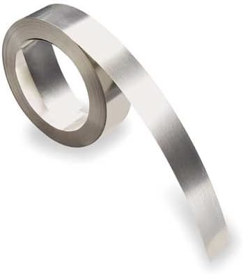 Dymo 屋内/屋外 304ステンレススチールラベルロール、メタリックシルバー、幅1/2インチ x 21フィート 各32500-1