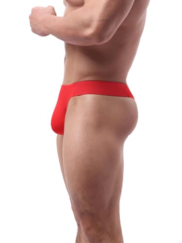 Summer Code Mens Thong G-String Underwear Stretchy Airy Under Panties Male Solid Bikini T Back Pants4