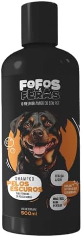 Fofos & Feras Shampoo para Pelos Escuros 500ml Para Cães e Gatos ...