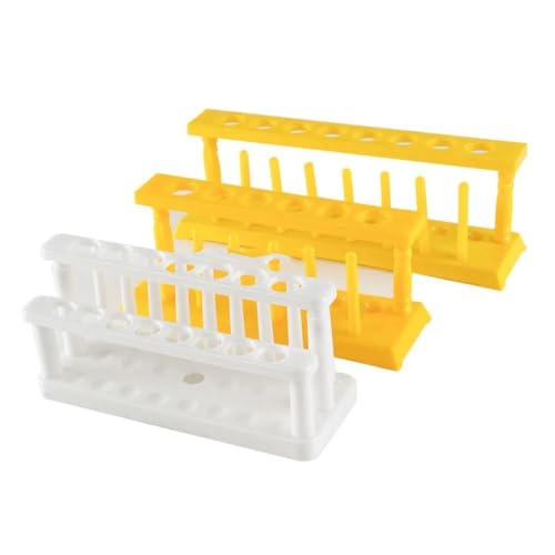 Support de tubes robuste en plastique rigide blanc avec étagère multi-trous