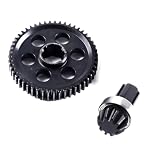 Fyfracing for Hyper Go H16bm H14bm RC Car Parts 16401Y,16401G Upgrade Steel Spur Gear with Pinion Gear, fit JC16EP M161 H16GT H16DR M164 H16P H16E HP161S 14301 14210 JC14EP RC Cars (16401G 1)