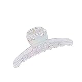 女性のための髪の爪 2pcs透明ヘアピン女性バックヘッドラージグラブクリップサメヘアピンヘアグラブヘアクリップヘッドジュエリーB