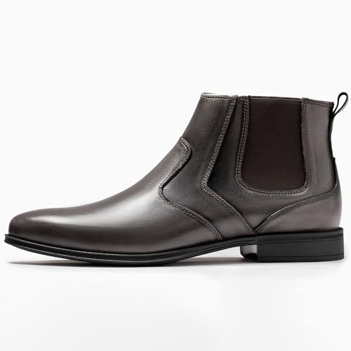 Image of Holy dove Chelsea Boots Men - Genuine Leather,Chelsea Boots for Men with Side Zipper, Casual Slip-On Ankle Boots, Chukka & Oxford Style Dress Boots