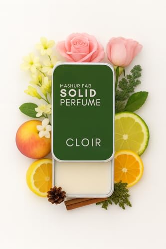 Image of MASHURFAB Solid Wax Perfume for Men & Women | Alcohol-Free Unisex Fragrance Balm | Long-Lasting & Travel-Friendly Cologne | Ideal Gift Set (CLOIR)