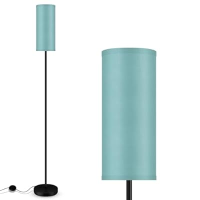 BoostArea Floor Lamps for Living Room, Modern Green Floor Lamp, LED Corner Floor Lamp with Linen LampShade, Standing Lamp for Bedroom/Office/Study Room/Farmhouse(Bulb Not Included)