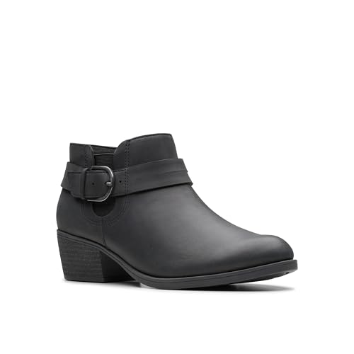 Clarks Collection Women's Charlten Rae Ankle Boot, Black Oily Leather, 9.5 Medium US - image 8