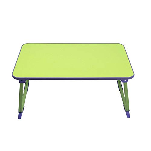 Preisvergleich Produktbild RANRANJJ Faltbarer Laptop-Stehpult, tragbarer Laptop-Tisch-Notebookständer, Frühstücks- und Bettablage, Klapphalter für Erwachsene (Farbe : Grün)