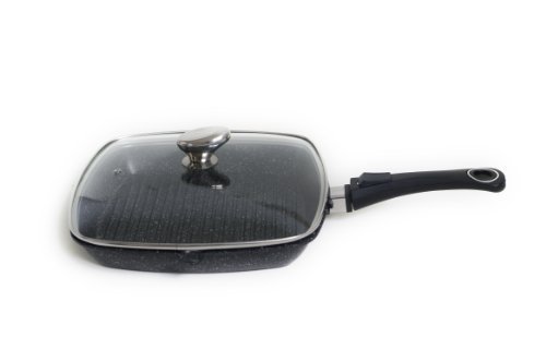 Pradel Excellence 52383M PoÃƒªle Grill FaÃƒ§on Pierre avec Couvercle en Verre 28 x 28 cm by Pradel Excellence