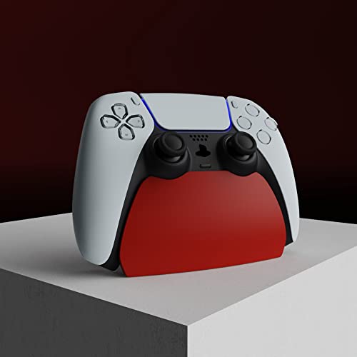 Image of PlayVital Red Controller Display Stand for Playstation 5, Gamepad Accessories Desk Holder for PS5 Controller with Rubber Pads