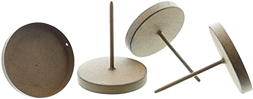 OUDQFCJ 4er Set Kerzenhalter Für Adventskranz - Goldene Kerzenstecker Mit Dorn 7,5cm Für Stumpenkerzen