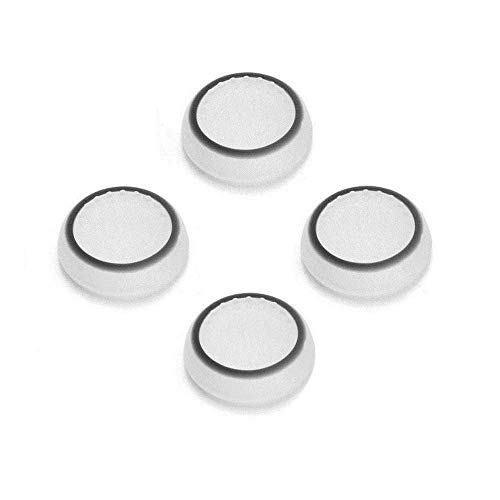 Image of 4PCS Silicone Thumb Stick Joystick Analog Grip Thumbsticks Cap Cover Case for PS4 PS3 PS2 Xbox One Xbox 360 Wii U NS Pro Controller (White-Black)