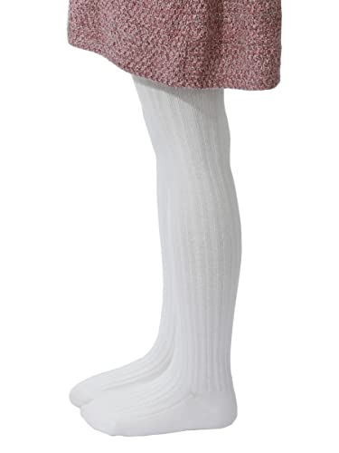 Girls' Cotton Tights - Toddler Cable Knit Footed Tights3