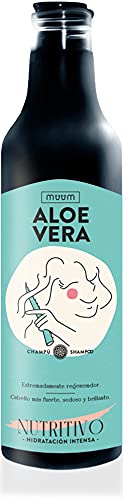 muum - Pflegendes Aloe Vera Shampoo. Intensive Flüssigkeitszufuhr, und extrem regenerierend. Stärkeres, seidigeres und glänzenderes Haar - 500 ml Cover