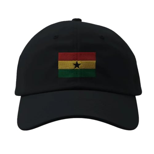 Casquette Drapeau du Ghana Noir idéale pour vos sorties estivales et urbaines