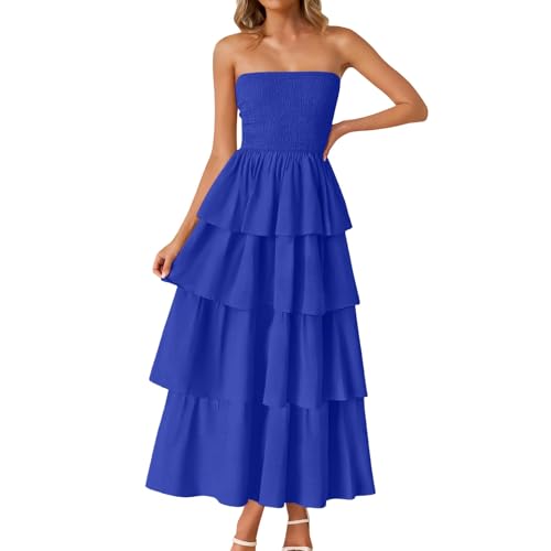 Robe longue d'été bohème chic à volants pour soirée et plage style Y2K