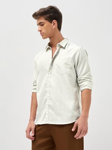 Image of Urbano Fashion Men's Cotton Full Sleeve Regular Fit Casual Striped Shirt
