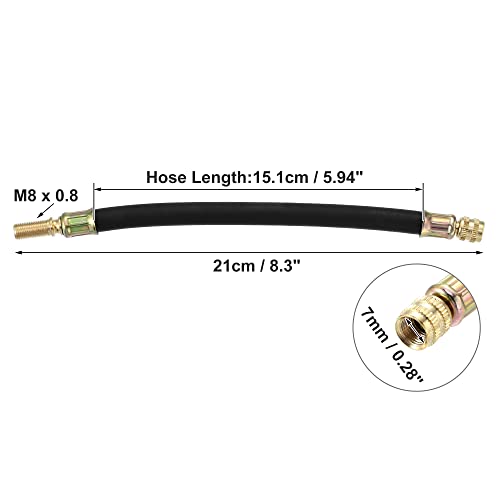 Image of X AUTOHAUX 4pcs Tire Valve Extension Stem Adaptor Tool Flexible Dual Valve Stem Extender Pipes 21cm / 8.3 inch for Car Truck Bike Trailer RV Portable Air Compressor