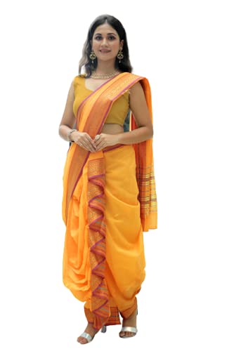 Aradhana Fashion Pvt Ltd Women's Woven Cotton Saree Without Blouse Piece