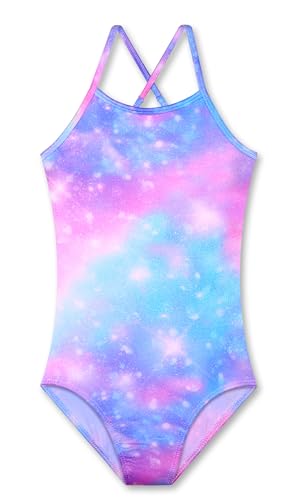 Image of LUOUSE Swimwear for Girls Swimsuits Quick Dry Cross-Back Adjustable Strap Bathing Suit for Kids 2-13 Years