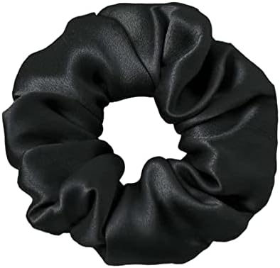 BLUEIRIS 100% Mulberry Silk Scrunchies for Hair, 22 Momme Heavy Thick High-end Vintage Hair Accessories, No Damage, Elastic Silk Ponytail Holders