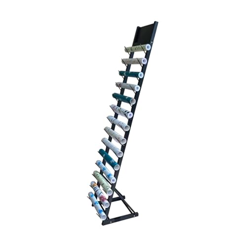 Support rouleaux tissu 12 niveaux étagère de rangement acier 100kg
