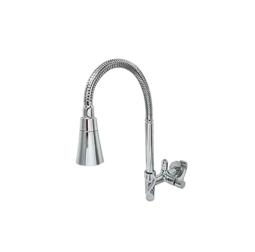 Torneira Flexivel De Parede Com Saída Para Purificador De Agua Tubo Cromado Dois Jatos Samer Metais