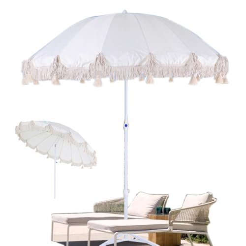 Parasol d'extérieur vintage 220 cm contre les coups de soleil sur la plage