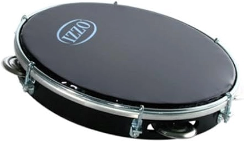Pandeiro Izzo 10" ABS Preto com Pele Preta