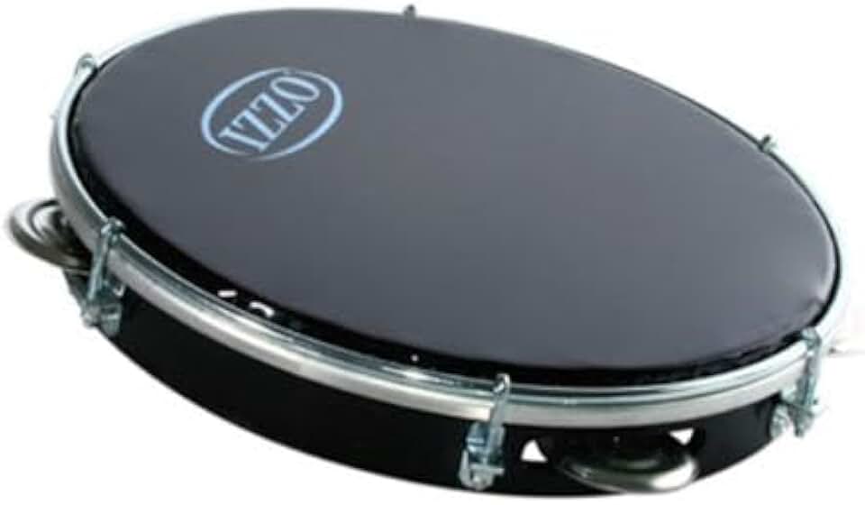 Pandeiro Izzo 10" ABS Preto com Pele Preta