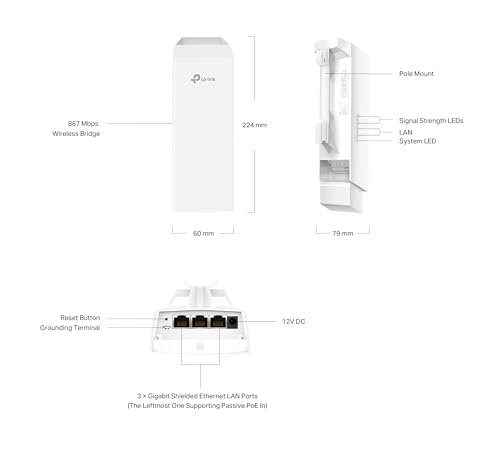 Image of TP-Link OMADA Wireless Bridge 5 GHZ 867 MBPS Indoor /Outdoor Access Point