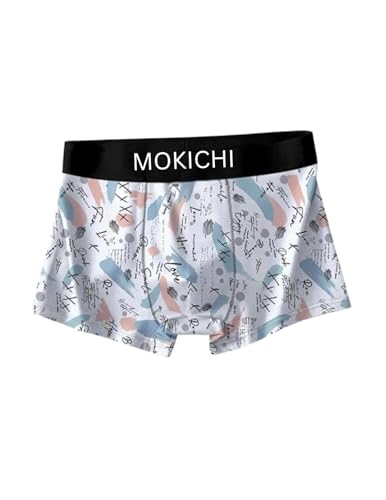 Image of Men's Printed Boxer Briefs Pack of 4 | Soft Stretch Cotton Blend Trunks | Breathable Comfortable Innerwear | Elastic Waistband |