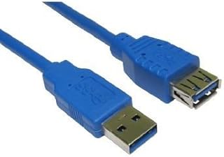 rhinocables USB 3.0 Extension A Female to A Male Cable Plug End Superfast Data Transfer Sync Wire Extender for External Hard Drive, DVD, Blu-ray, PC, Laptop, Printer 'Blue, 2m'